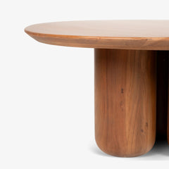 Honey Finish Wooden Round Coffee Table