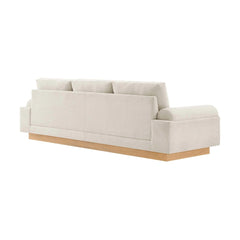 Tatvaacasa Upholstered Fabric Sofa in Ivory