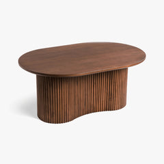 Tatvaacasa Wooden Walnut Finish Coffee Table