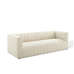 Tatvaacasa Modern Lounge Sofa with Channel Tufting & Soft Upholstery
