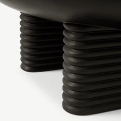 Tatvaacasa Black Modern Coffee Table for Living Room