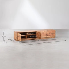 Wooden TV Cabinet (Solid Wood)