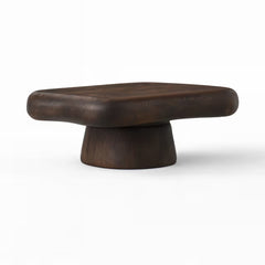 Tatvaacasa Modern Round Wooden Coffee Table