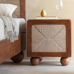 Modern Queen Size Bed With Side Small Sideboard Bedroom Set