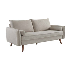 Tatvaacasa Upholstered Fabric Sofa in Azure