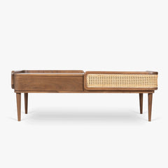 Modern Cane Coffee Table for Living Room