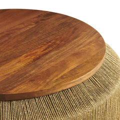 Tatvaacasa Wood Coffee Table in Walnut Natural