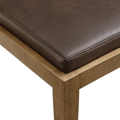 Tatvaacasa Brown Leather Dining Chair