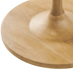 Tatvaacasa Round Wood Coffee Table in Oak