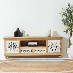 Wooden Carving Tv Stand