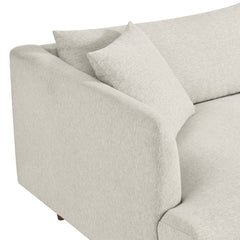 Tatvaacasa Modern Upholstered Sofa with Down-Blend Cushions & Tapered Wood Legs