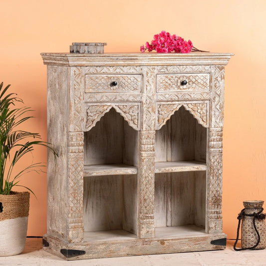 Wooden Handcarved Bookshelf