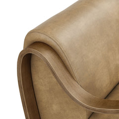 Tatvaacasa Modern Leather Accent Armchair