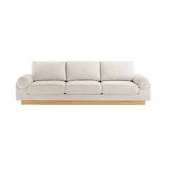 Tatvaacasa Upholstered Fabric Sofa in Ivory