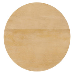 Tatvaacasa Round Wood Coffee Table in Oak