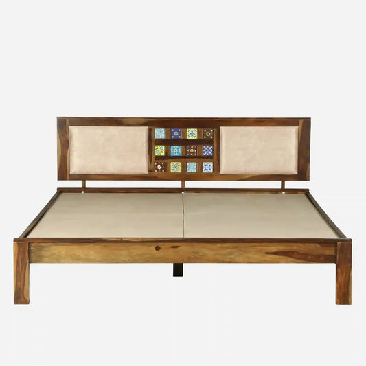 Sheesham Wood King Size Bed Without Storage