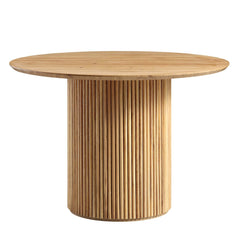Linea Casa Round Pedestal Dining Table, Oak