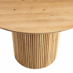 Linea Casa Round Pedestal Dining Table, Oak
