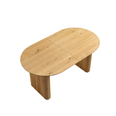 Linea Casa Oval 6-8 Seater Extending Oak Pedestal Dining Table, Oak