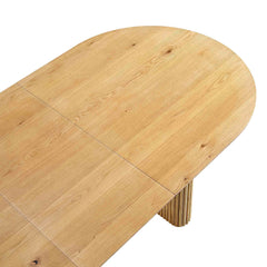 Linea Casa Oval 6-8 Seater Extending Oak Pedestal Dining Table, Oak