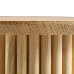 Linea Casa Oak Round Side Table, Oak