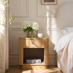 Linea Casa 1-Drawer Bedside Table, Oak