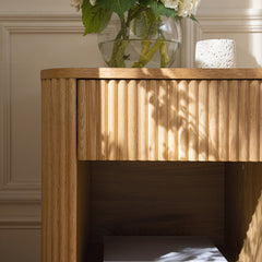 Linea Casa 1-Drawer Bedside Table, Oak