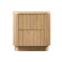 Linea Casa 2-Drawer Bedside Table, Oak