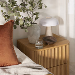 Linea Casa 2-Drawer Bedside Table, Oak