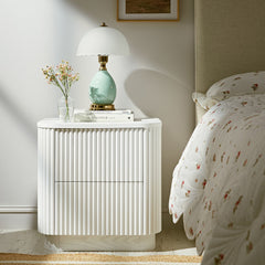 Linea Casa 2-Drawer Bedside Table, Oak