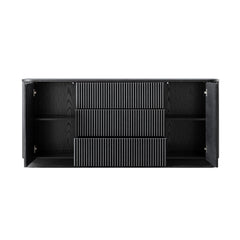 Linea Casa Large 2-Door Sideboard with Drawers, Black