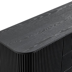 Linea Casa Large 2-Door Sideboard with Drawers, Black