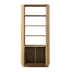 Linea Casa Bookcase with Cabinet, Oak