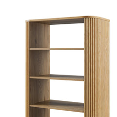 Linea Casa Bookcase with Cabinet, Oak
