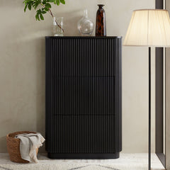 Linea Casa 3-Door Shoe Storage Cabinet, Oak