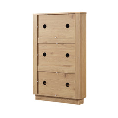 Linea Casa 3-Door Shoe Storage Cabinet, Oak