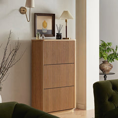 Linea Casa 3-Door Shoe Storage Cabinet, Oak