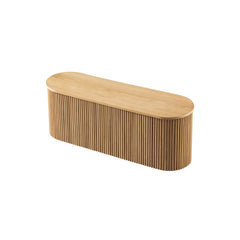 Linea Casa Storage Ottoman Bench, Oak