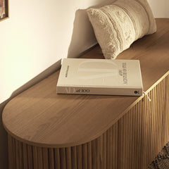 Linea Casa Storage Ottoman Bench, Oak