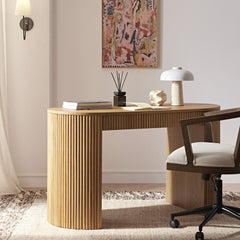 Linea Casa 1-Drawer Writing Desk, Washed White