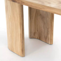 Tatvaacasa Modern Oval Mango Wood Dining Table – Natural & Caramel Finish
