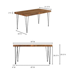Modern Solid Wood Dining Table for Dining Room