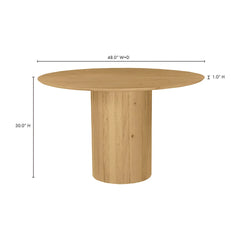 Natural Wooden Round Dining Table for Dining Room