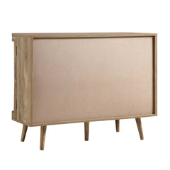 Regal Curved Rattan 2-Door Small Sideboard, Natural