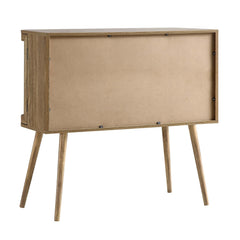 Regal Curved Rattan 2-Door Buffet Sideboard, Natural