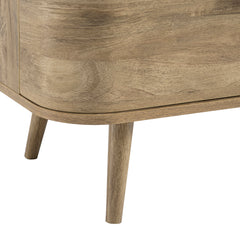 Regal Curved Rattan 1-Drawer Small Sideboard, Natural