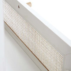 Nordic Woven Rattan Chest of 6 Drawers, White