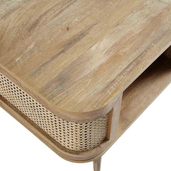 Regal Curved Rattan Coffee Table, Natural