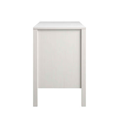 Nordic Woven Rattan 3-Drawer Desk, White