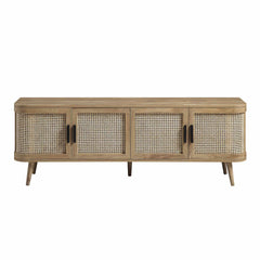 Regal Curved Rattan 160cm Wide TV Unit, Natural